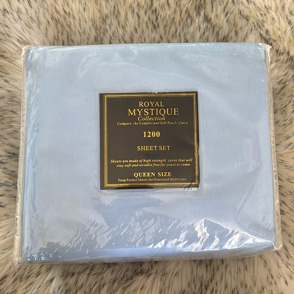 ✨2/$90✨ NWT Royal Mystique Collection 1200 Elegance QUEEN Size Bed Set